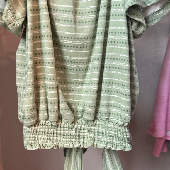 Stylish Green Kids Blouse with Button Accents - Picture 5 of 6